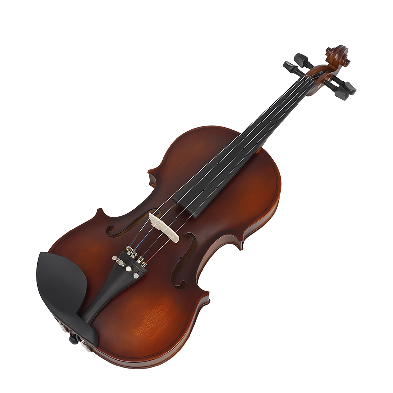 AV-590 Full Size 4/4 Violin Basswood Body Head Ebony Fingerboard Pegs Chin Rest Tailpiece for