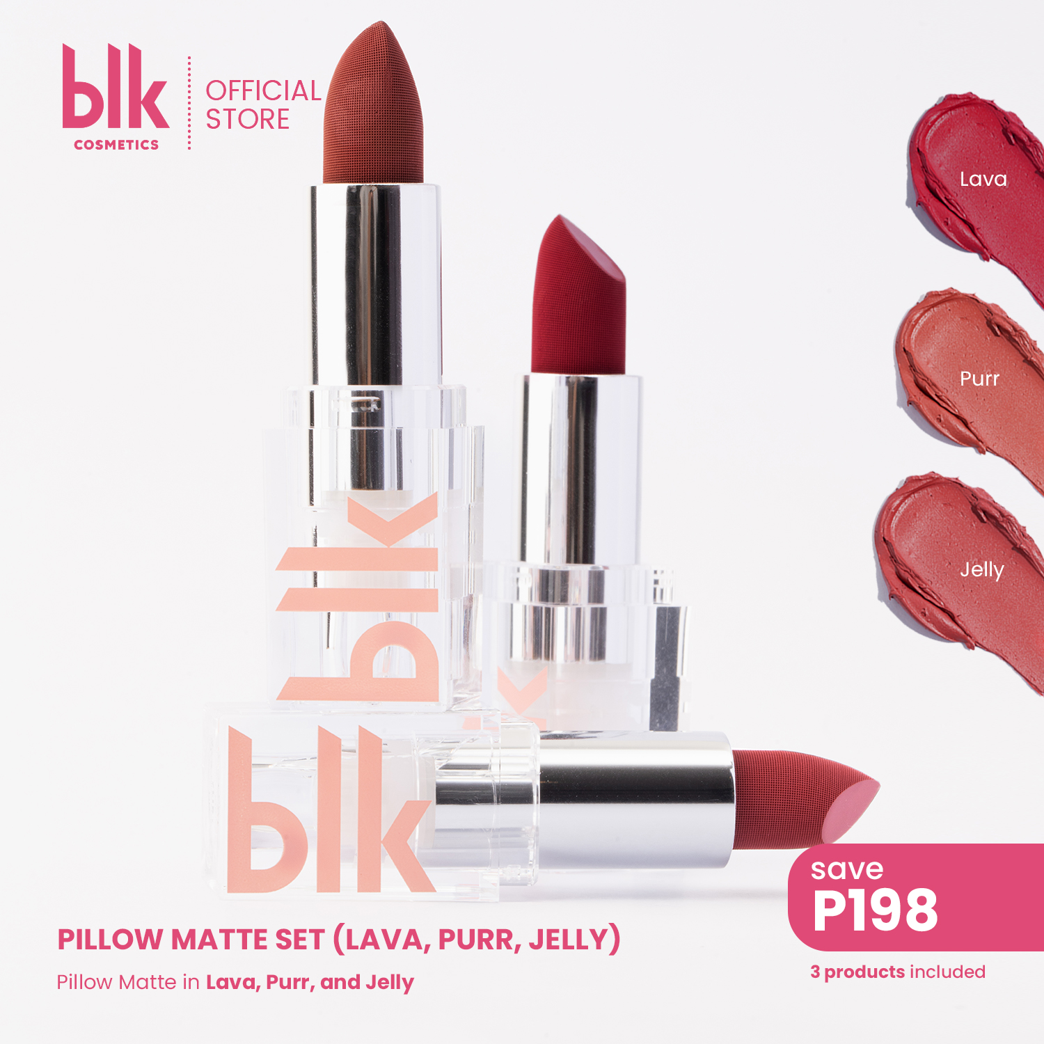 Discount on BLK Cosmetics  shoes - SKU: blk cosmetics pillow matte lipstick trio