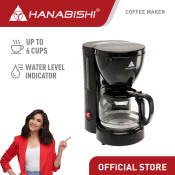 Hanabishi Coffee Maker with Anti-drip Feature, 700ML Capacity