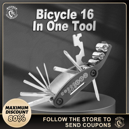 MTB Bike Repair Tool Set - 16 in 1 Multifunction