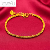 Original 18K Saudi Gold Pawnable goodluck Anklet