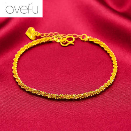 Original 18K Saudi Gold Pawnable goodluck Anklet