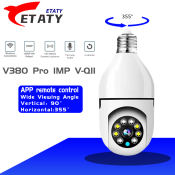 ETATY V380 Pro Wireless Bulb CCTV Camera with Night Vision