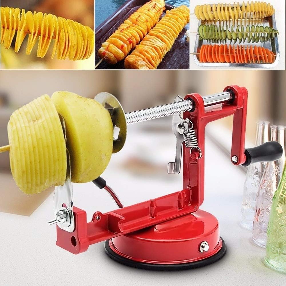 1pc, Curly Fry Cutter, Twisted Potato Slicer For Potato Carrot Cucumber  Eggplant Potato, Spiral French Fry Cutter, Twister With Strong Base, Potato  Pe