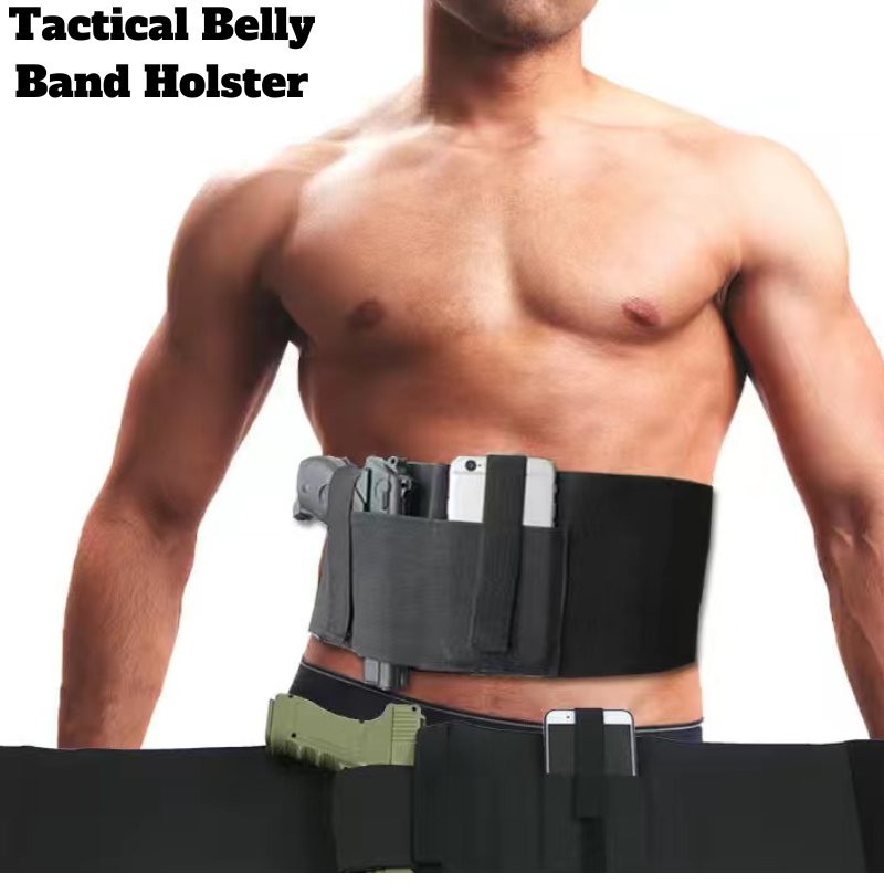 Universal Tactical Belly Band Holster by Girdle Belt Pouch