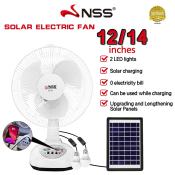 NSS Rechargeable Solar Electric Fan with Emergency Light NS-F95