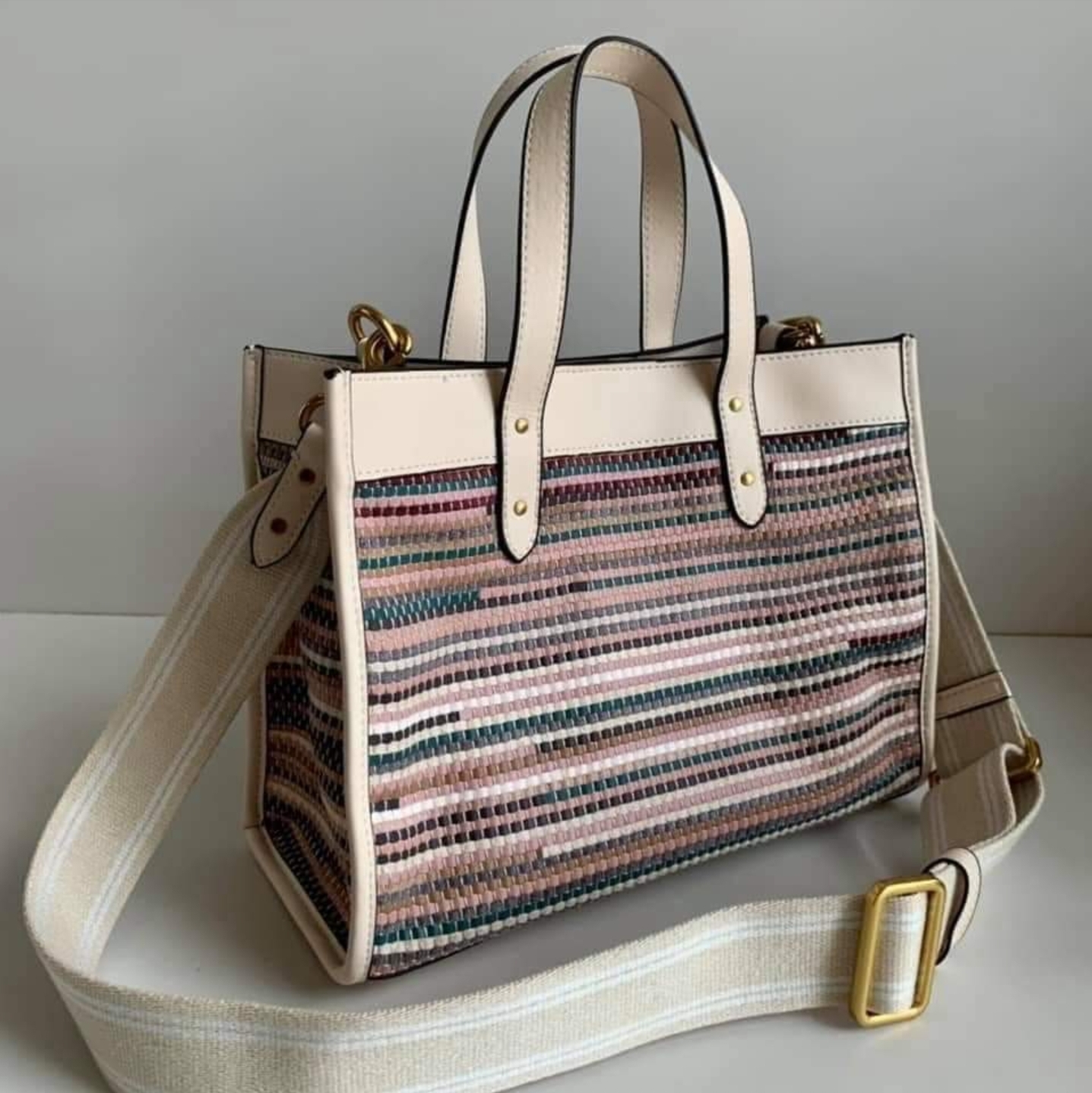 COACH®: Field Tote 30 In Upwoven Leather