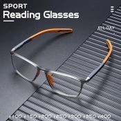 OYKI Fashion TR90 Reading Glasses for Men, Anti Blue Light