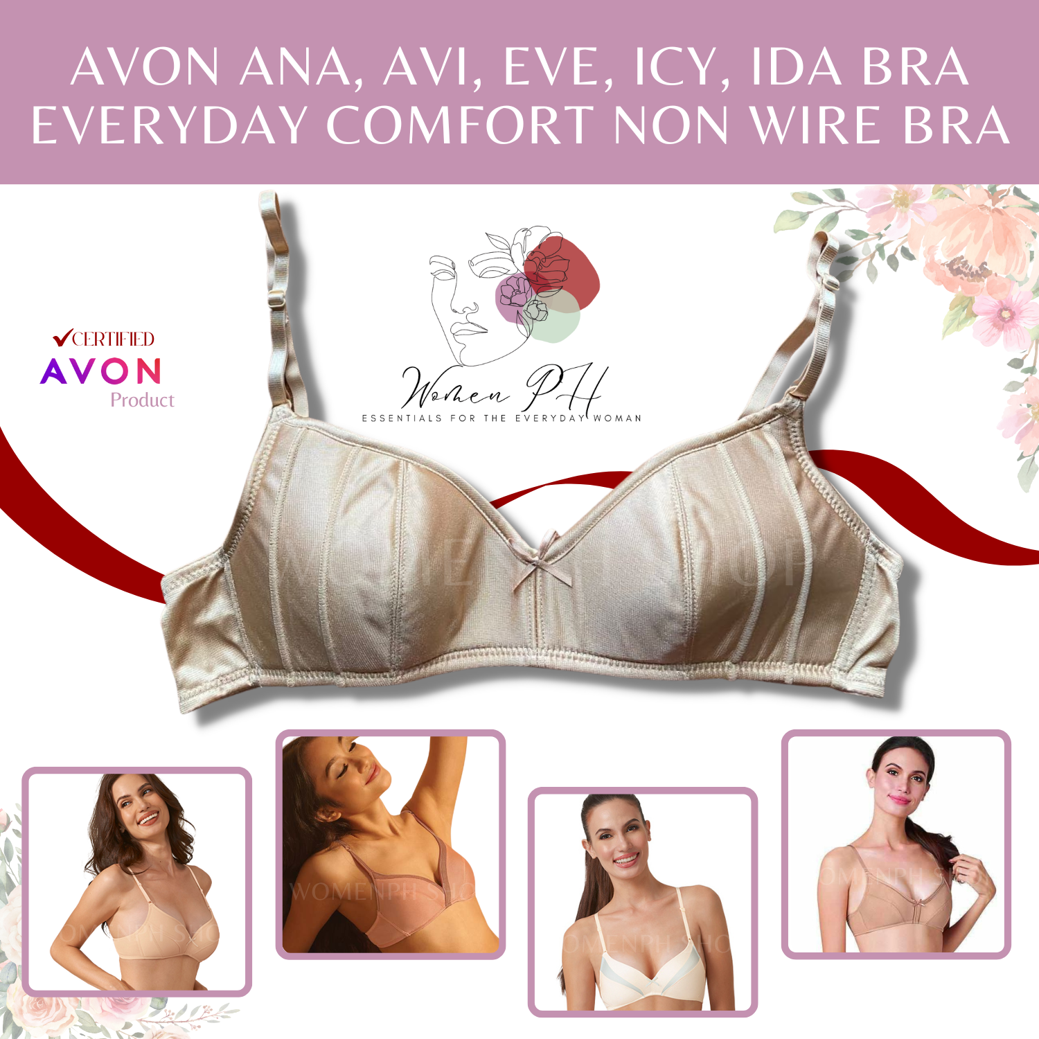 AVON Pau Everyday Comfort Black Bra( Dua, Aya, Pau, AVi, Kat, Pat,ELI, Ica)