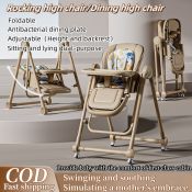 Adjustable Rocking High Chair for Babies - Foldable & Multi-Functional