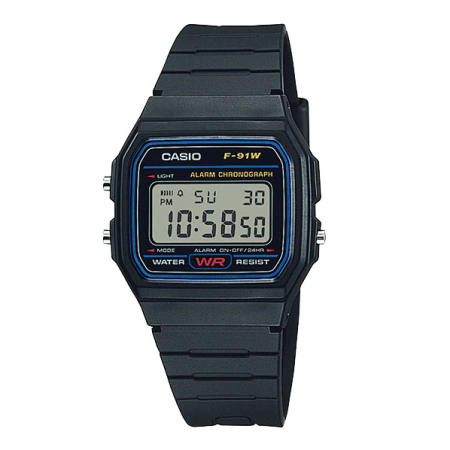 Casio  Black Resin Strap Digital Watch