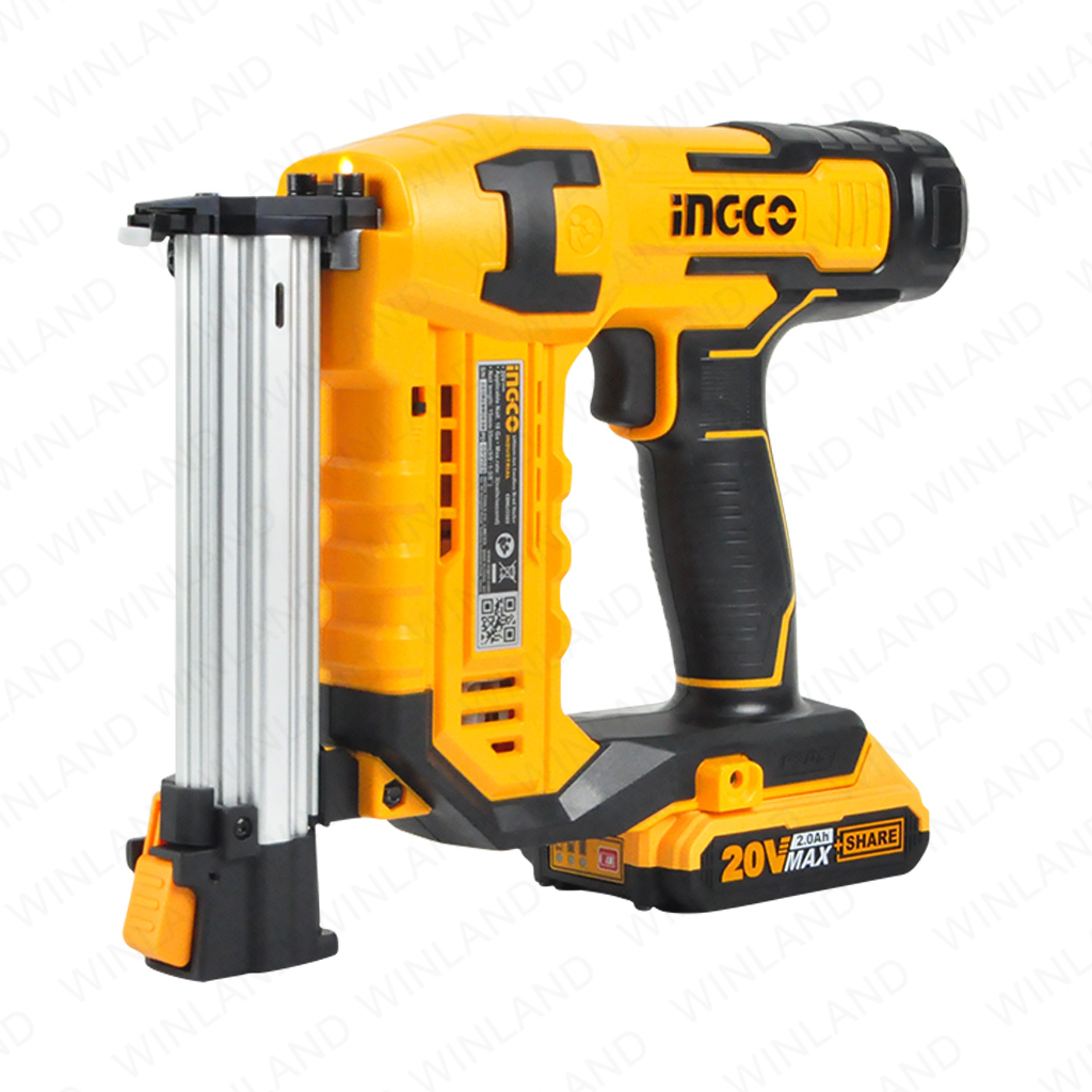 INGCO by Winland 20V Lithium-Ion Cordless Brad Nailer Kit with 1pc