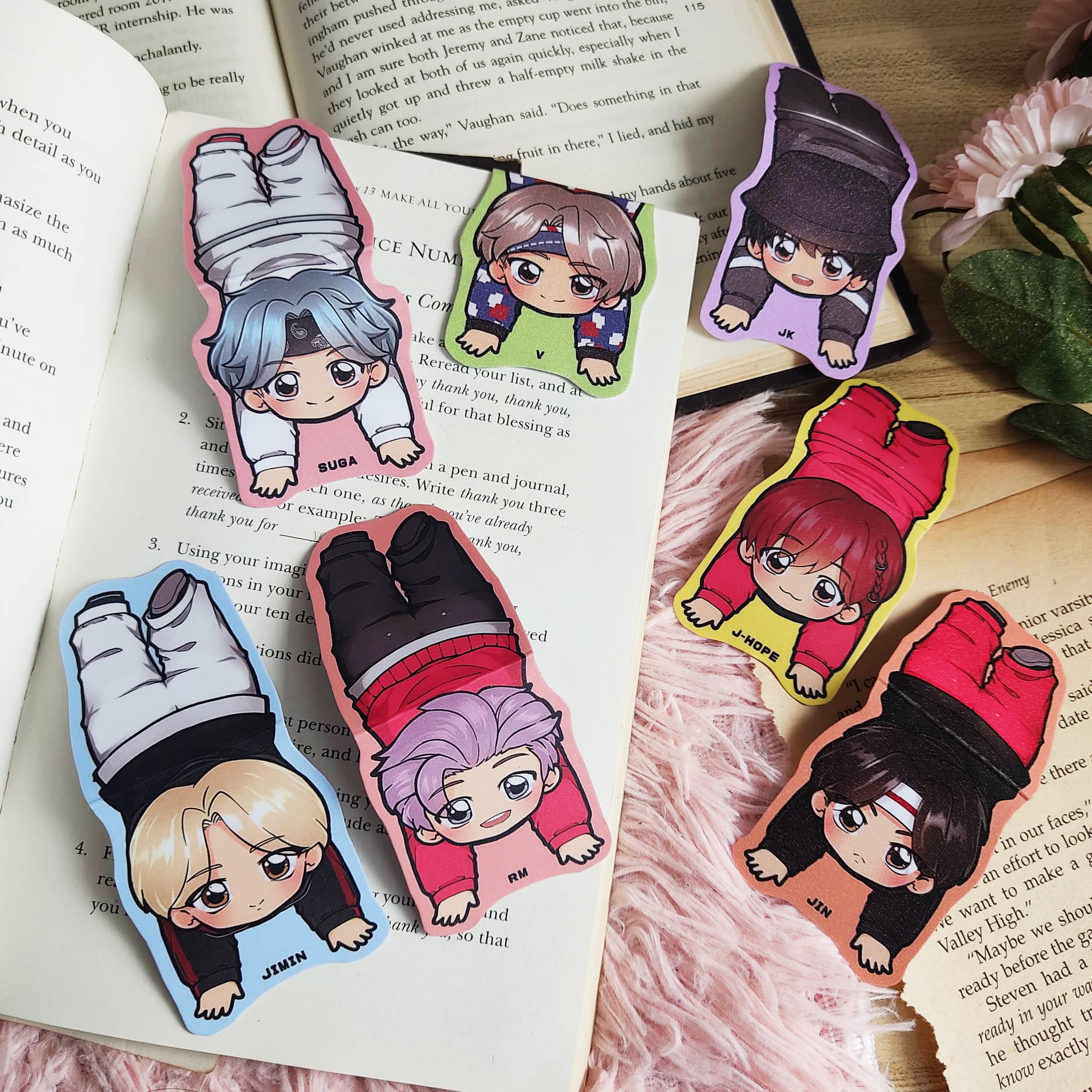 BTS TinyTAN-inspired DYNAMITE Magnetic Bookmarks Suga Jimin