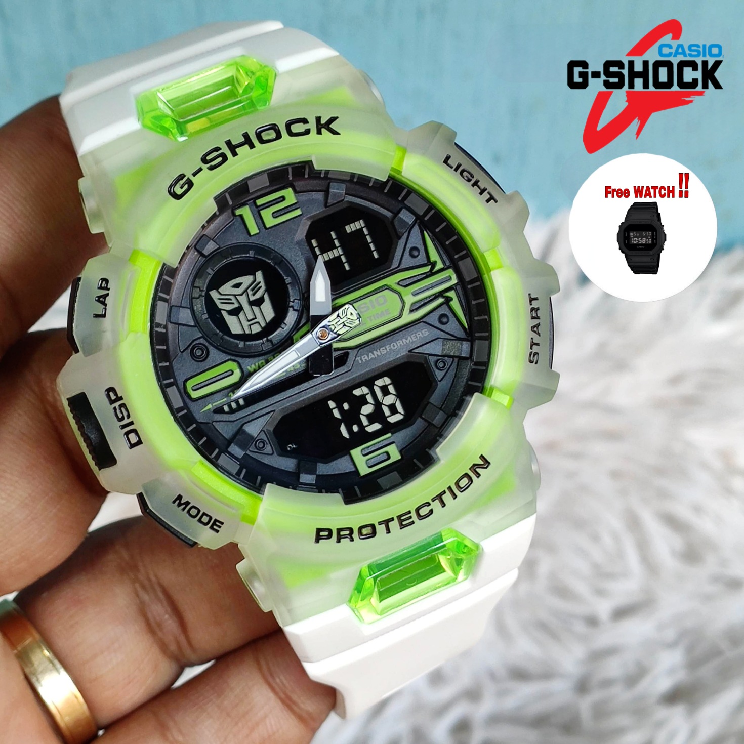 Casio G-Shock Bumblebee Watch Military Style Dual Time Analog
