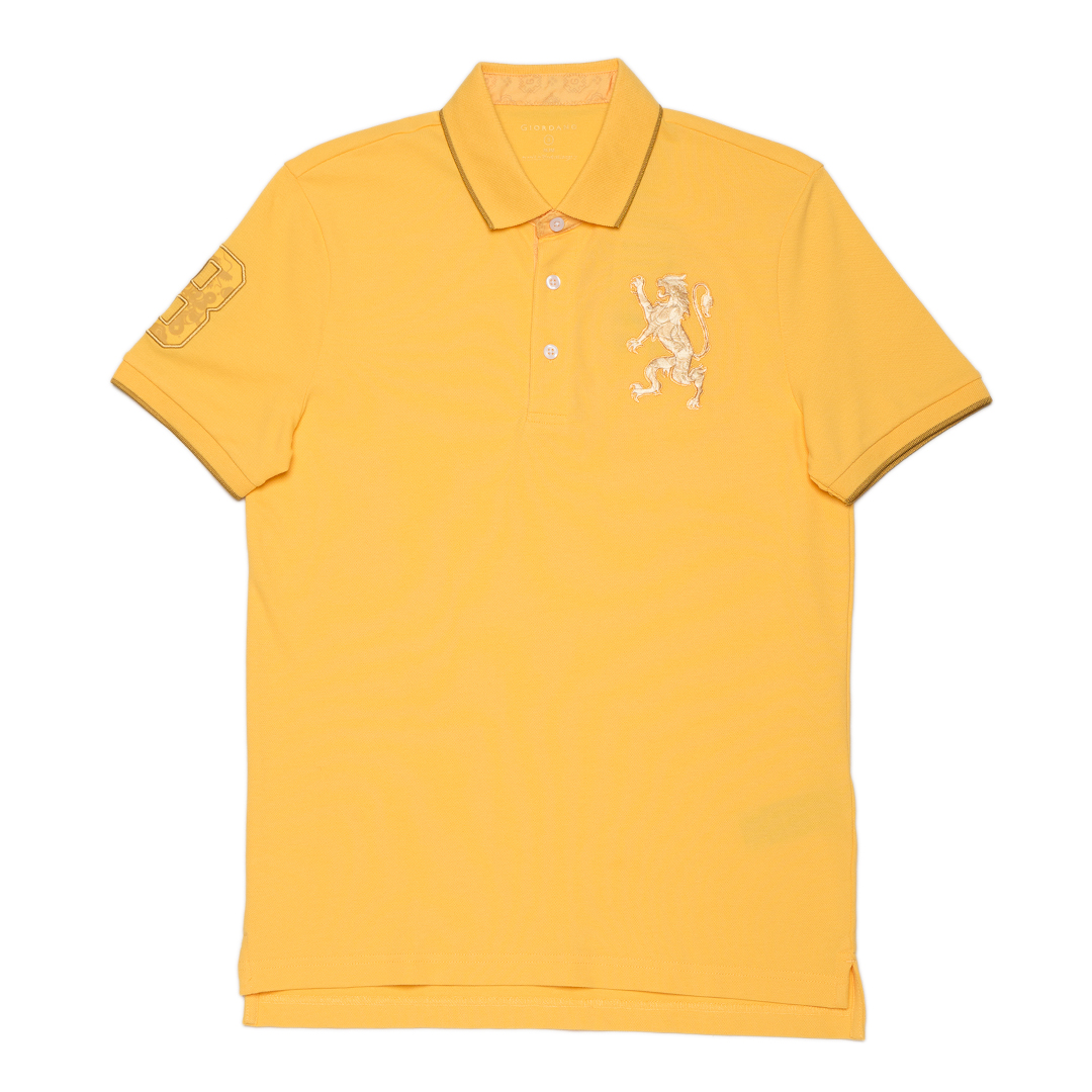 Giordano yellow 2024 polo shirt