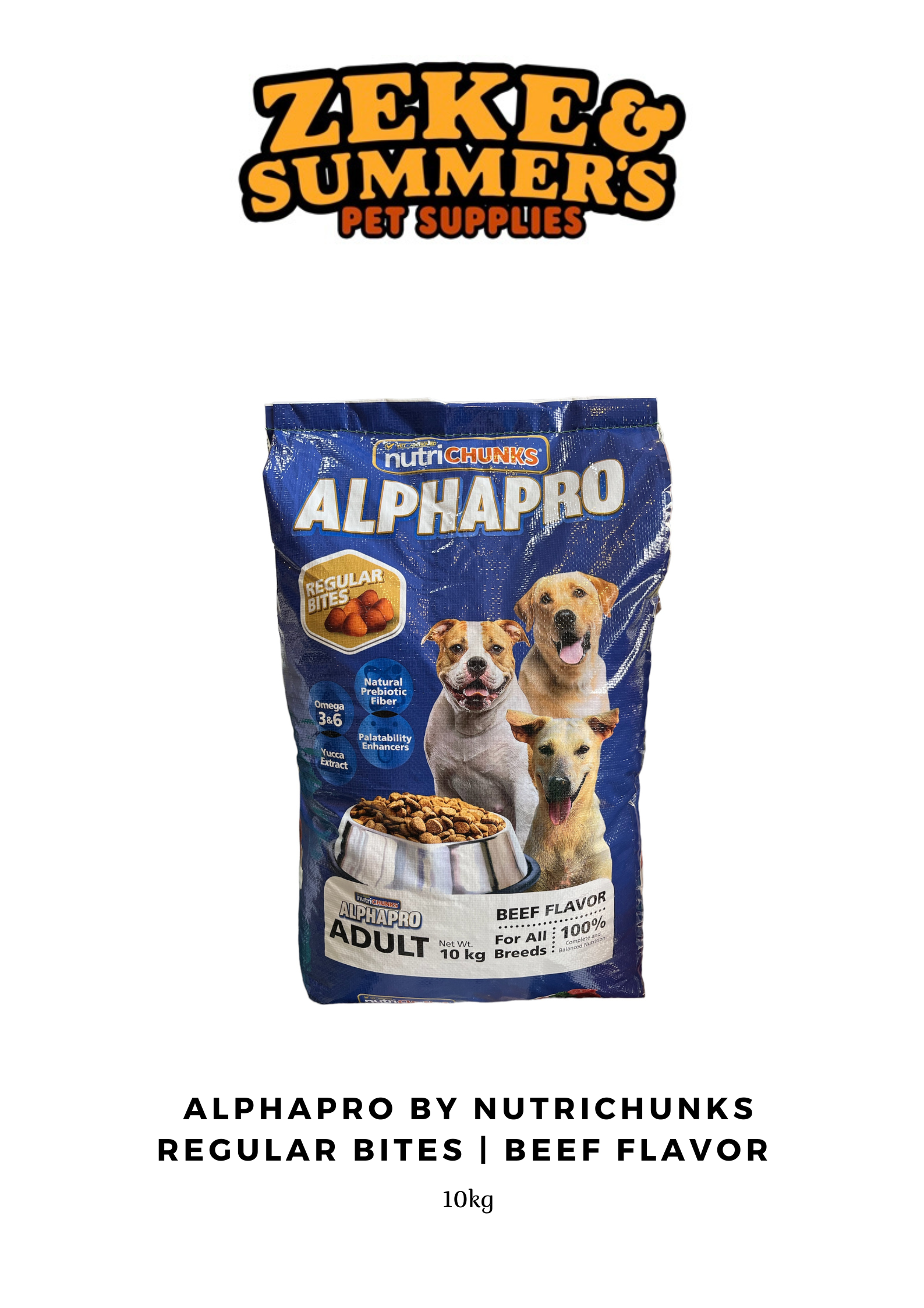 AlphaPro by Nutrichunks Beef Flavor Dog Food 10kg