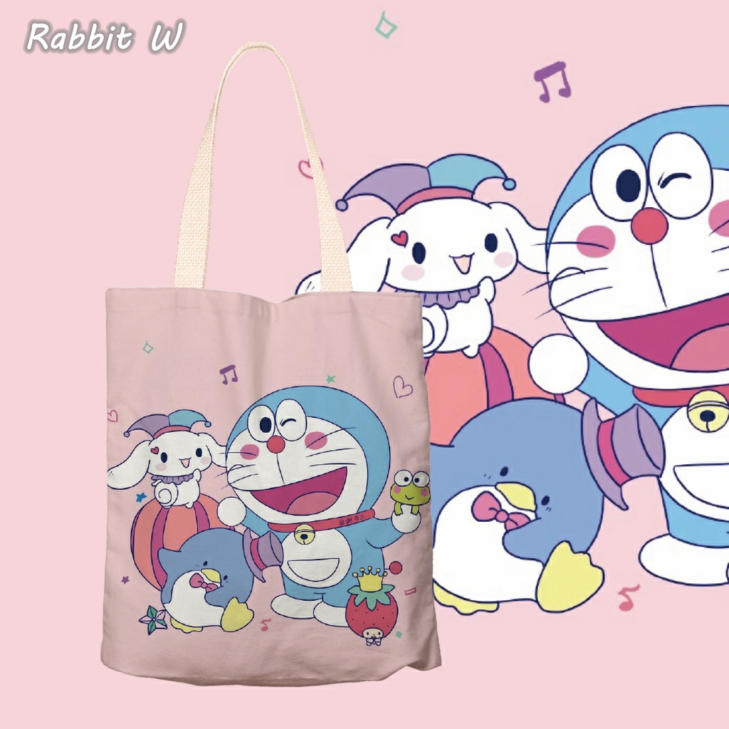 New Cartoon Printed Cute Canvas Tote Bag Fashion Shopping Bag