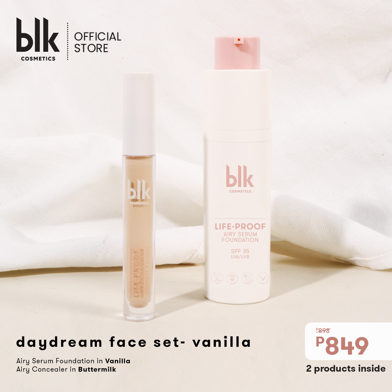 Discount on BLK Cosmetics  shoes - SKU: blk cosmetics Daydream Face Base Set - Vanilla - gift set