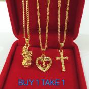 18k BUY 1 TAKE 1 Bangkok gold necklace adjustable:¥