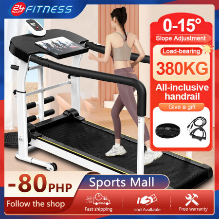 QuietFold Treadmill with Adjustable Incline and Space-Saving Design