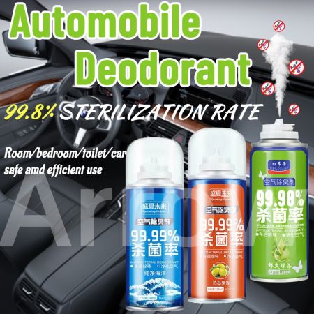 Arrow Car One-Button Deodorant Air Freshener Spray - Antibacterial Scent