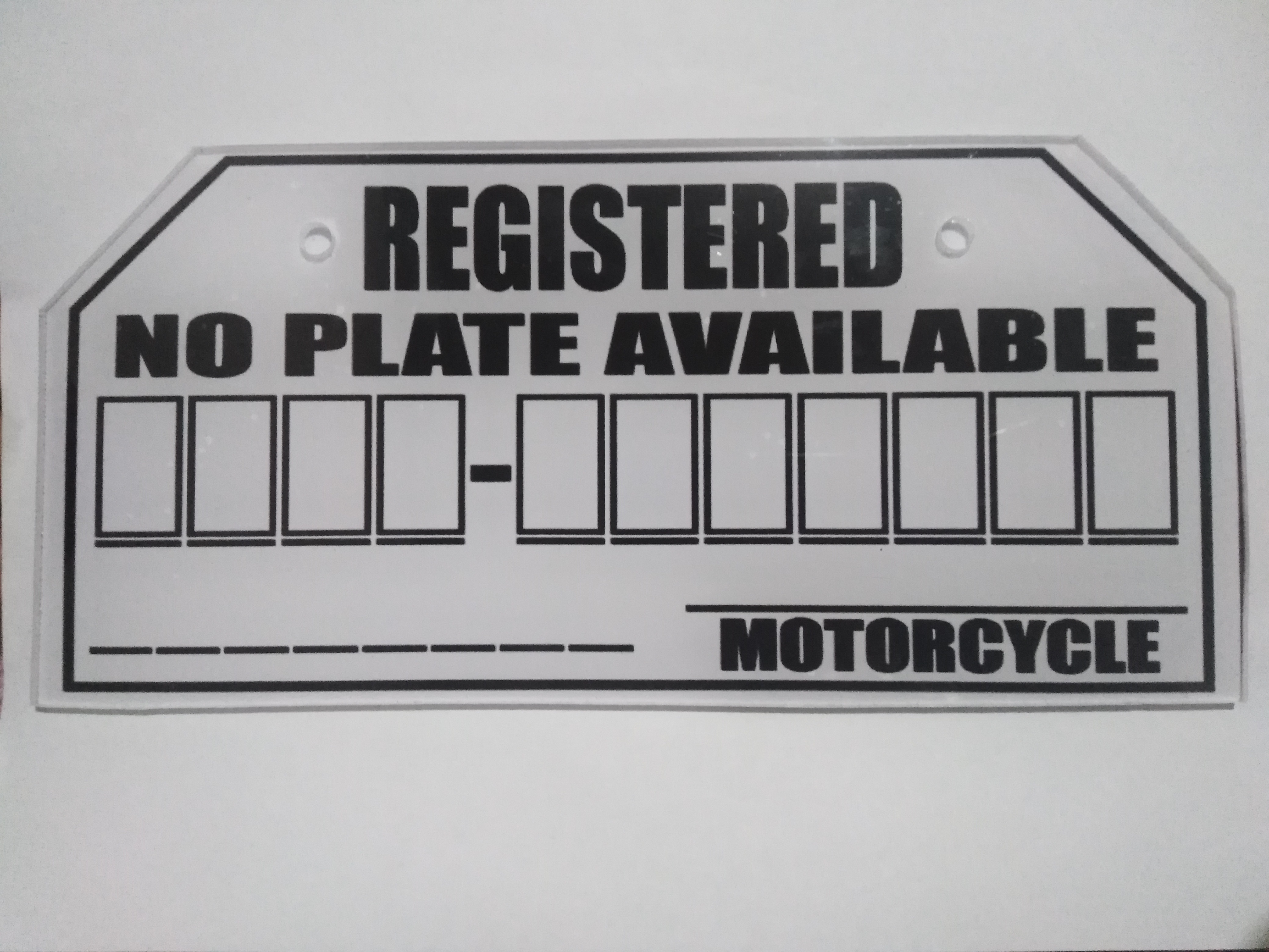 motorcycle plate check