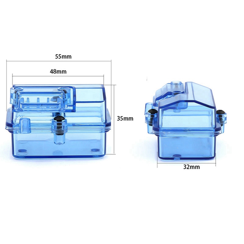 2X Blue Plastic Waterproof Receiver Receiving Box for Huanqi 727