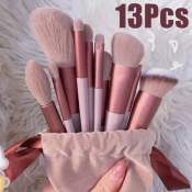 FOCANO 13Pcs Soft Make Up Brush Set Brushes with Cloth Bag