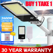 Heavy duty solar street light with motion detector and remote