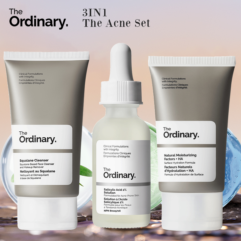 the ordinary set Squalane Cleanser Salicylic Acid serum Natural Moisturizing HA The Acne Set Suited to Acne Prone Skin Squalane Cleanser With Salicylic Acid Ha Serum For Normal Skin Lazada Lazada PH