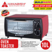 HANABISHI 10L Electric Oven Toaster with Baking Tray & Wire Rack