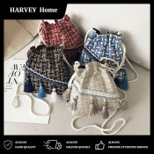 HARVEY Tassel Bucket Bag: Stylish Handmade Crossbody for Summer