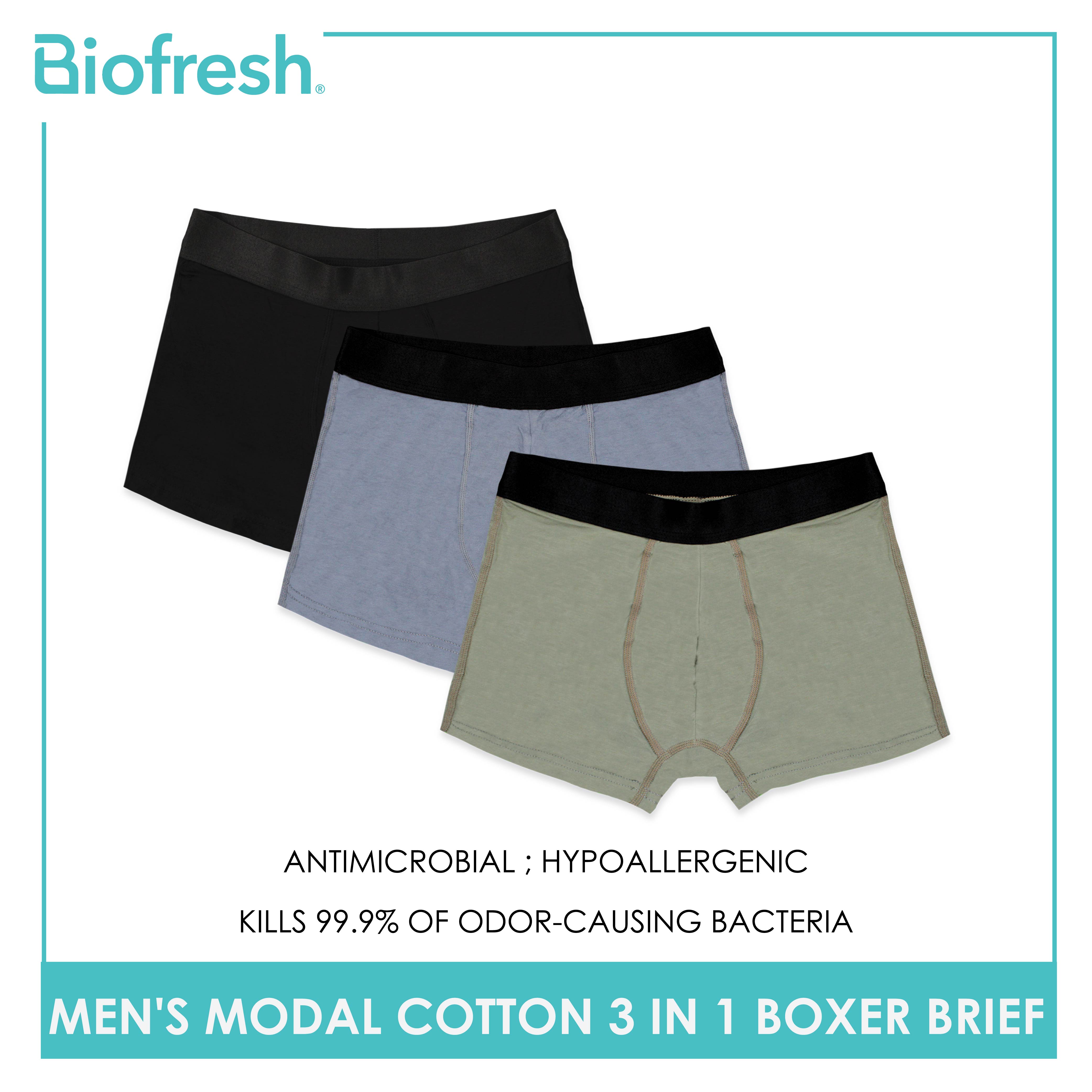 Buy Burlington Biofresh Men's Antimicrobial Cotton Boxer Brief 1 piece  OUMBB1201 2024 Online
