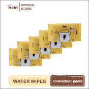 Baby Moby 99.9% Water Wipes 20's Set of 5