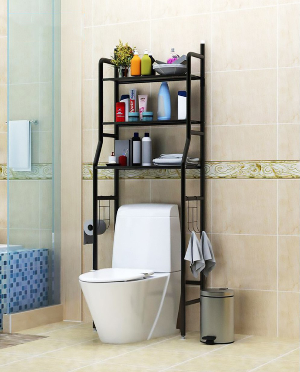 Smart Organizer Bathroom Over Toilet Storage Rack