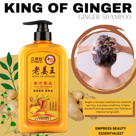 Ginger Hair Shampoo - Fast Regrowth, Anti-Hair Loss, Anti-Dandruff