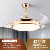 Retractable Blade Pendant Ceiling Light with Remote Control (Brand: Smart)