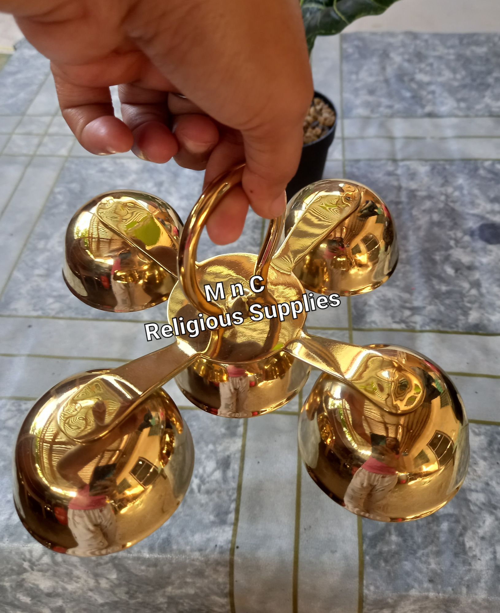 Altar bell/ Mass bell (5 bells made of brass)