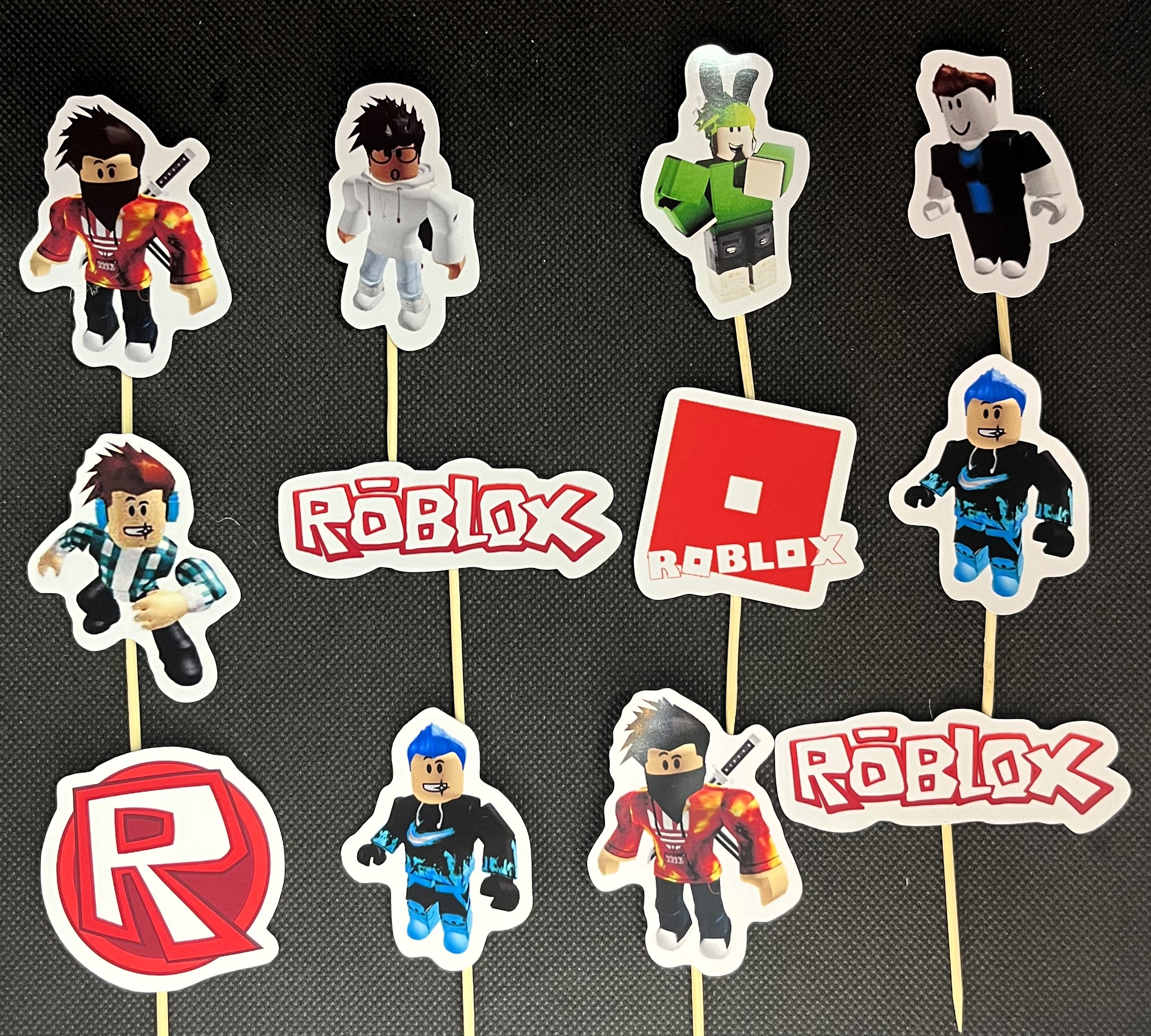 DINO-ROBLOX CAKE TOPPERS with personalized name and Local
