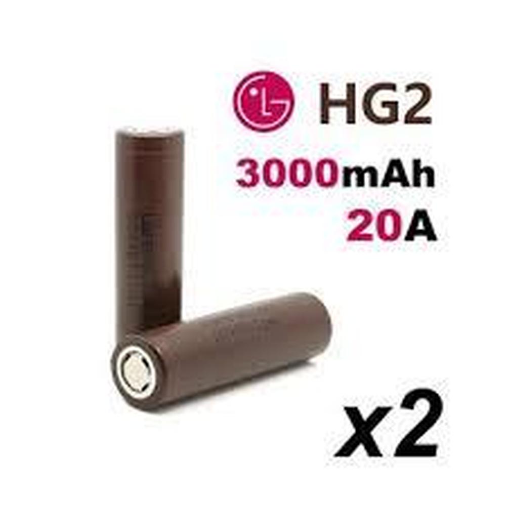 Timy# LG HG2 18650 3.7v 3000mAh 20A High Drain Flat Top Rechargeable  Battery Set of 2 (Brown) Perfect For Vape Mods Long Life And Stable Battery  - Lazada