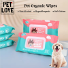 Organic Pet Wipes - Gentle and Hypoallergenic