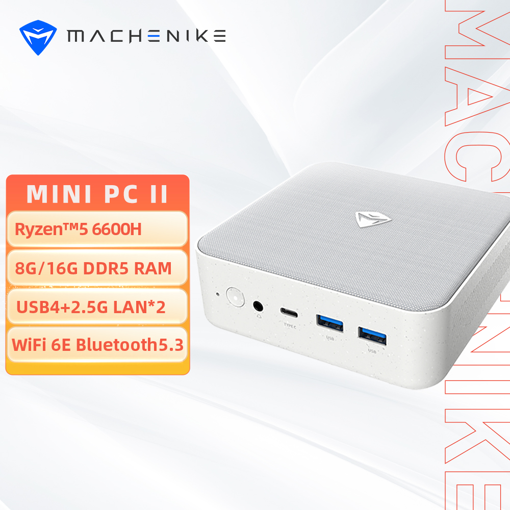 [DELIVER IN 3 DAYS]Machenike Mini PC II AMD Ryzen5 6600H 16G DDR5 RAM 512G SSD PCIE4.0 WiFi6 2024 new mini computer desktop