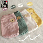 Waffle Bear Pet Dog Clothes - Breathable Vest for Puppies