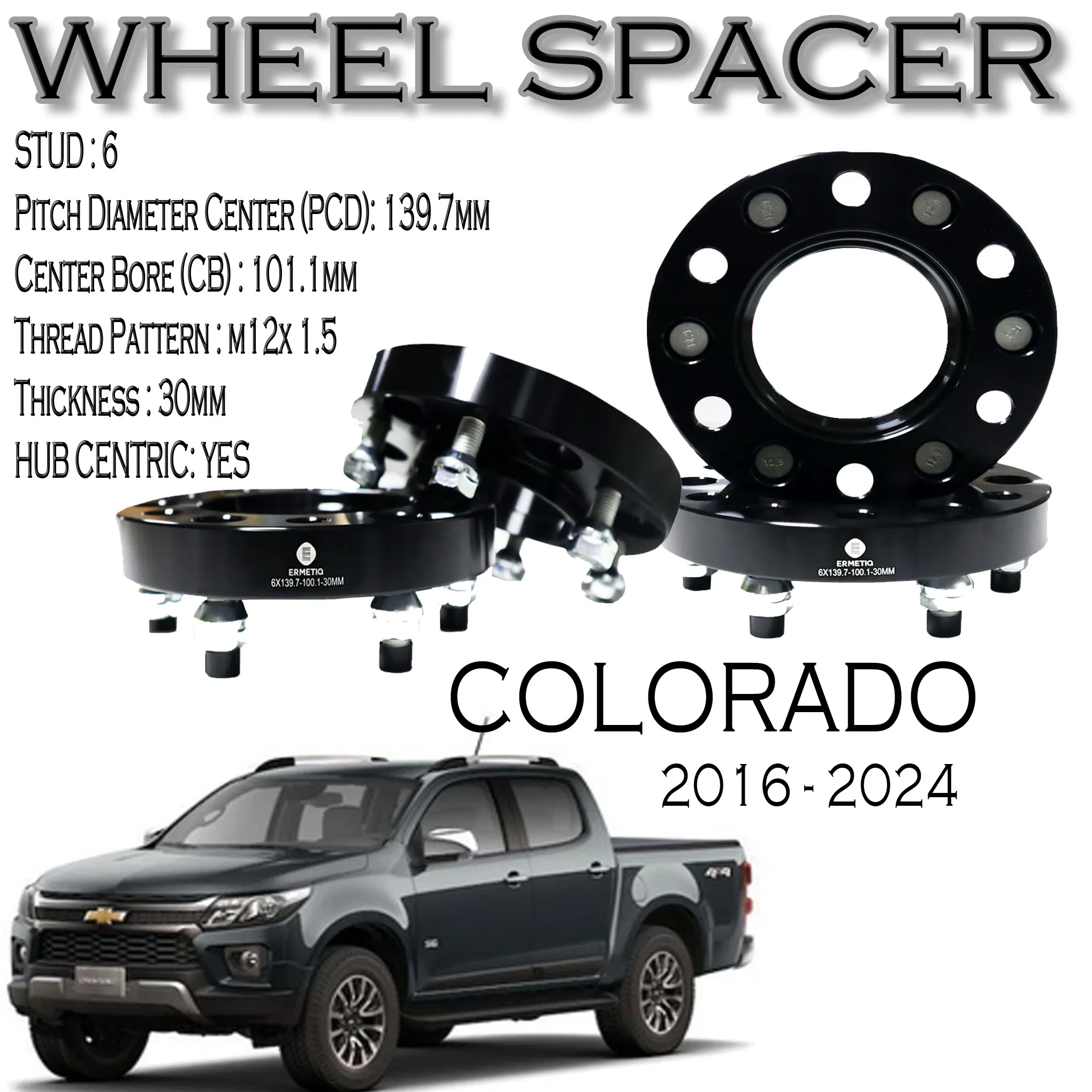 6x5.5 Wheel Spacers Hub Centric 1.5 Inch For 2019 & Newer Ford Ranger 93.1cb