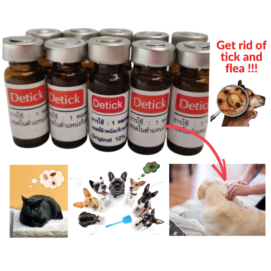 Detick 1cc and 2cc anti tick and flea for dogs and cats