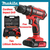 Japanese Cordless Impact Drill Kit with Free Accessories, 48VF