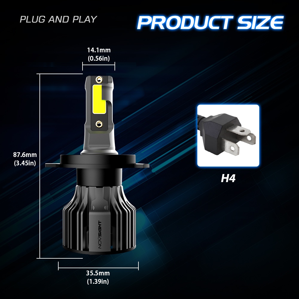 Plug and Play Halogen Size H4 Kit Lampada Ultra LED H1 H3 Car LED Headlight  Bulb E4S H7 H11 - China Car LED Headlight Bulb H7, Kit Lampada Ultra LED