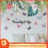 Green Leaf & Butterfly Wall Decals - DIY Home Decor