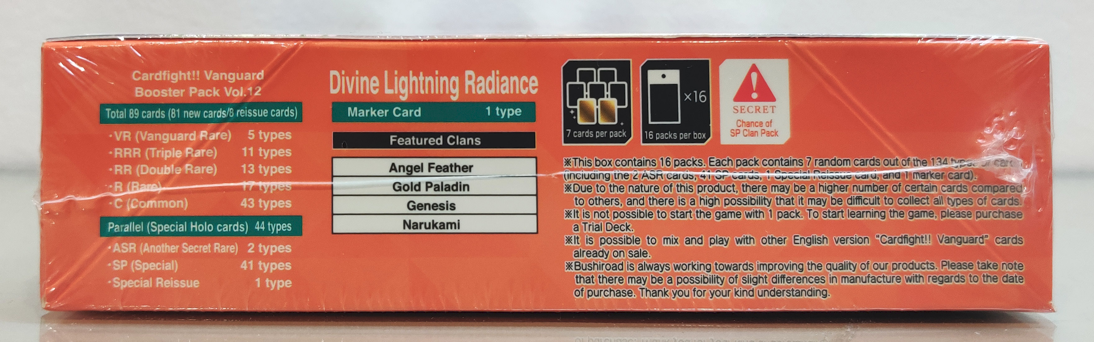 divine lightning radiance booster box Amazon.com: Cardfight Vanguard VGE-V-BT12 Divine Lightning Radiance Booster  Display of 16 Packs, Multi : Toys & Games main image 1