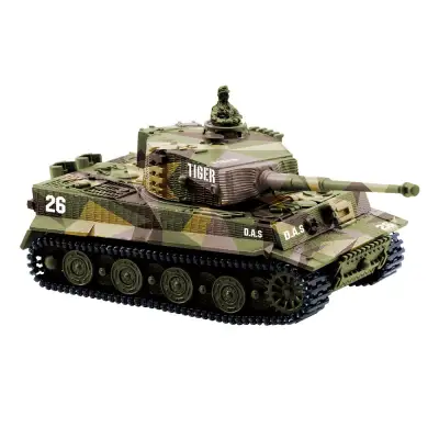 1:72 Mini RC Tank Germany Tiger Battle High Simulated Remote Radio Control Panzer Armored Vehicle Children Electronic Toys (4)